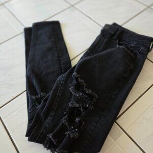 American Eagle Ne(x)t Level Curvy High Rise Jegging Jeans Rocker Black 4